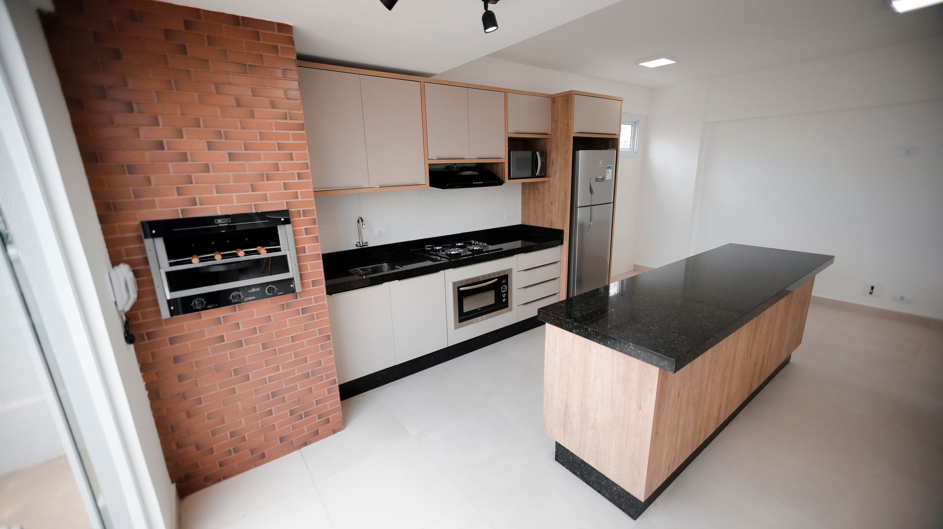 Outdoor kitchen countertop and cabinetry detail
